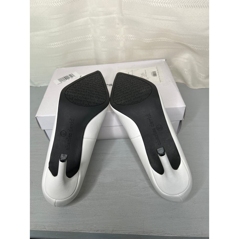 Charles David Geno Pointed Toe Stiletto Pumps White Womens Size 8M - Picture 10 of 14